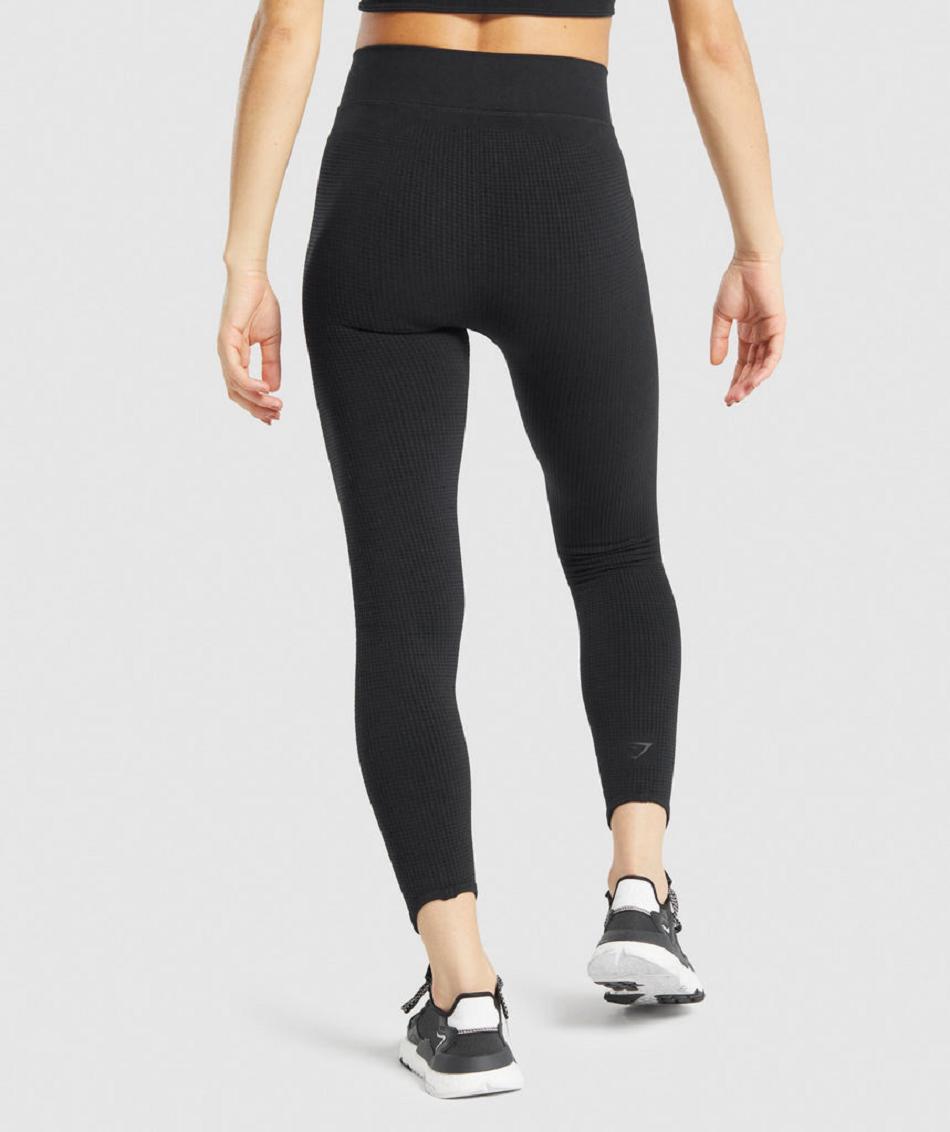 Gymshark Pause Seamless Ženske Tajice Crne | HR 4054SGL